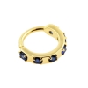 Gold Click Ring - Diffusion Sapphire Round
