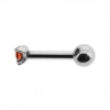 Mini Helix barbell with 2mm facetted zirconia