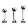 Mini Helix barbell with 2mm facetted zirconia