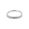 White Gold Continuous Ring With Zirconia