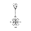 Belly Ring Zirconia Trapezoid Cluster