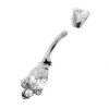Belly Ring Zirconia Droplet Cluster