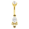 Belly Ring Zirconia Droplet Cluster