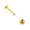Gold Coloured Labret Stud With Orbit Ball