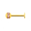 Gold Coloured Labret Stud With Orbit Ball