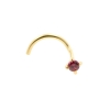 Gold Nosestud With Prong Set Zirconia