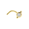 Gold Nose Stud With Zirconia - Dots