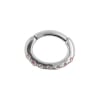 Jewelled Rook Piercing Oval Click Ring