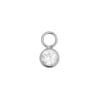 Click Ring Charm Titanium - Zirconia Round