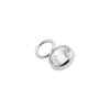 Click Ring Charm Titanium - Zirconia Round