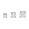 Earstuds with prong set Opal