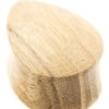 Teak Wood Teardrop Plug - Domed