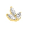 Gold Marquise Zirconia Cluster