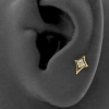 Gold Zirconia Dotted Star