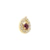 Gold Amethyst And Zirconia Droplet