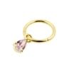 Gold Click Ring Charm - Zirconia Droplet