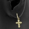 Gold Click Ring Charm - Cross Peridot
