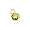 Gold Click Ring Charm - Vintage Dots Peridot