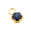 Gold Click Ring Charm - Diffusion Sapphire Round