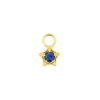 Gold Click Ring Charm - Diffusion Sapphire Star