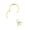 Gold Click Ring Charm - Marquise Diamond