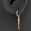 Gold Click Ring Charm - Dagger Songea Sapphire