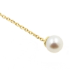 Gold Chain Earrings - Pearl