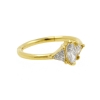 Gold Conch Clicker - Swarovski Zirconia Marquise Diamond