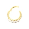 Gold Conch Clicker - Zirconia And Pearl Tiara