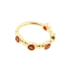 Gold Click Ring - Songea Sapphire Round