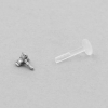 Jewelled Bioplast Labret - 3,5mm Trinity Swarosvki Zirconia