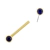 Nipple Barbell With Gold Diffused Sapphire Discs - Threadless