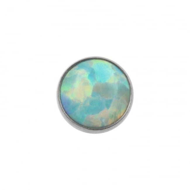 Cabochon opal disc - for 1,6mm piercing jewelry
