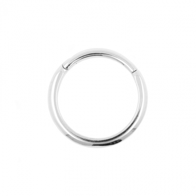 White Gold Click Ring - Half Round
