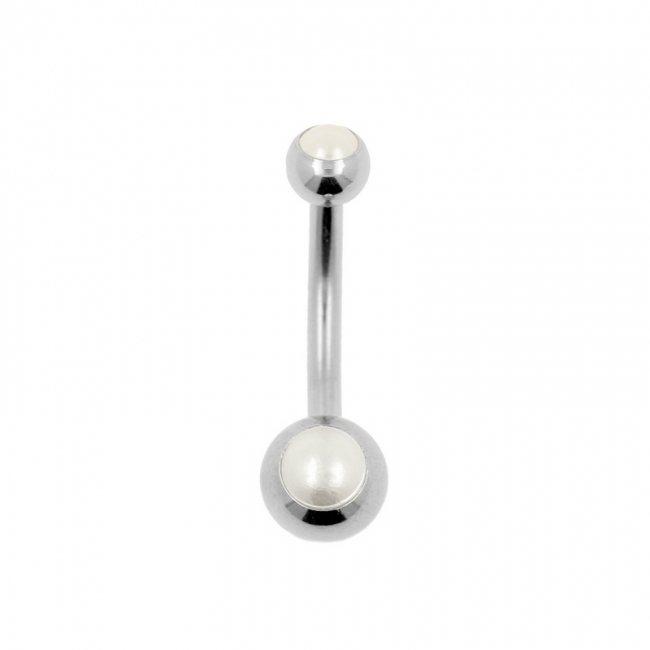 Belly Ring With Swarovski Pearls