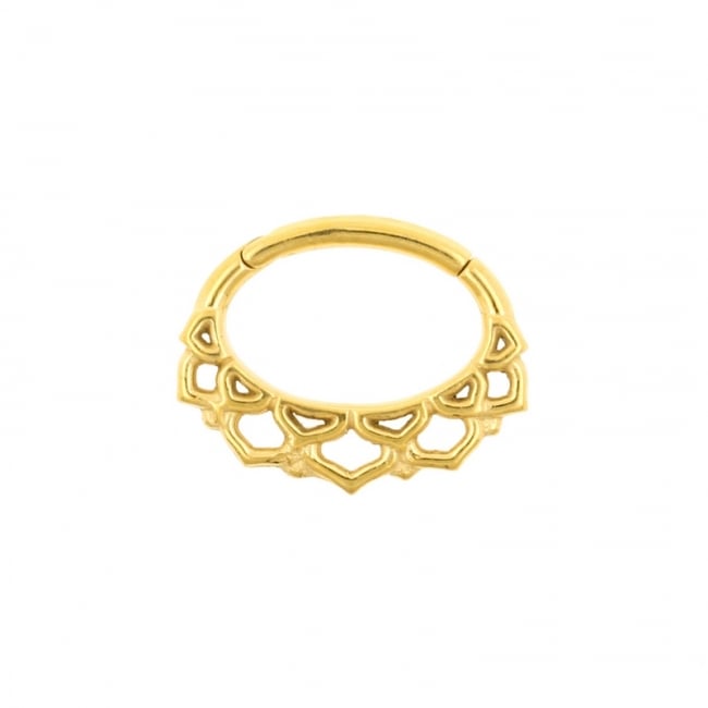 Septum & Daith Click Ring - Ornamental Lotus