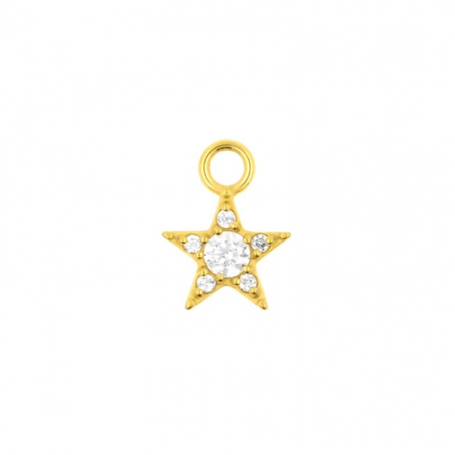 Click Ring Charm Nickle-free - Zirconia Star