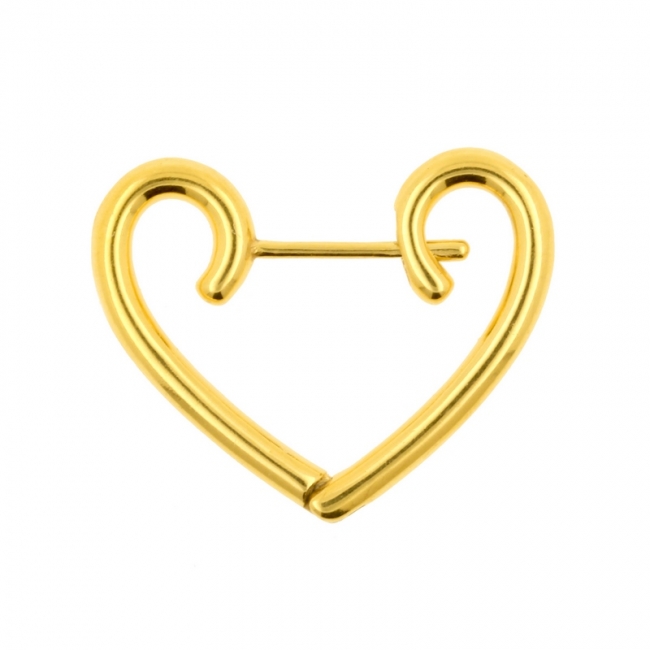Click Hoop Earrings - Heart