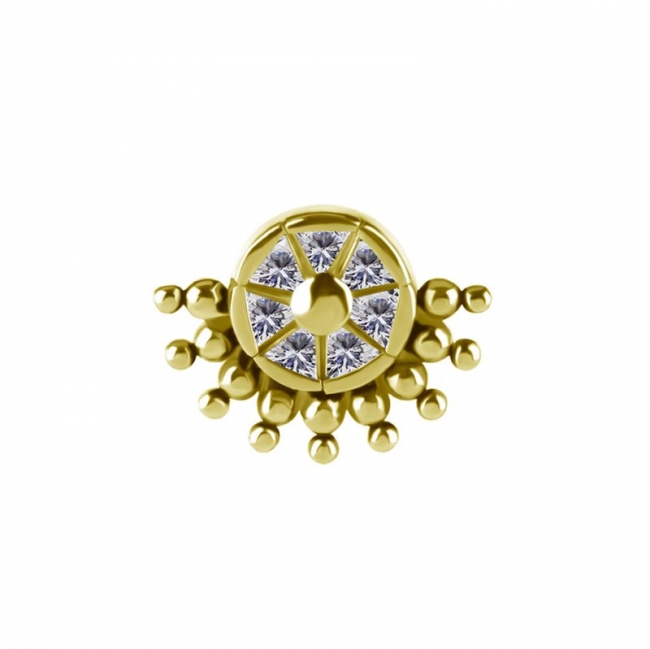 Gold Zirconia Vintage Wheel