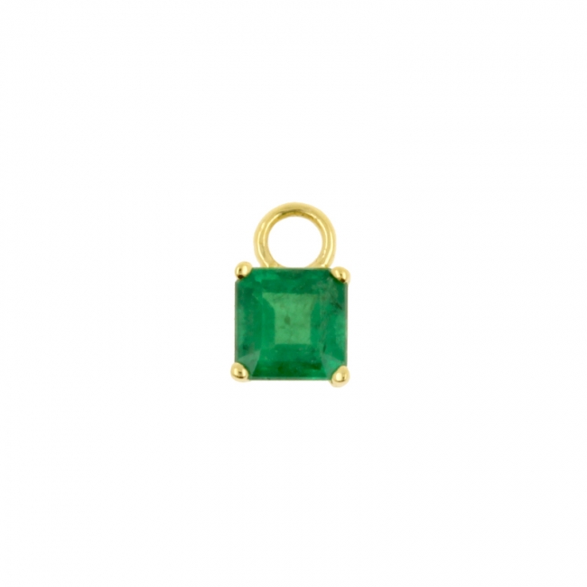 Gold Click Ring Charm - Emerald Square