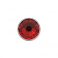 Jewelled disc - for 1,6mm piercing jewelry