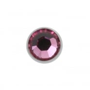 Jewelled disc - for 1,6mm piercing jewelry