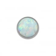 Cabochon opal disc - for 1,6mm piercing jewelry