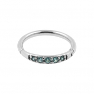 Helix Click Ring with Swarovski Gems