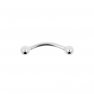 White Gold Mini Curved Barbell