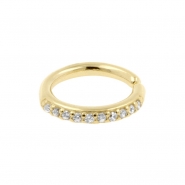 Gold Continuous Ring With Zirconia