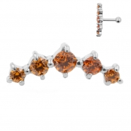 Helix Barbell with Five Swarovski Gems