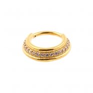 Jewelled Triple Click Ring Stacked