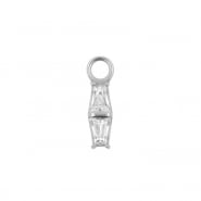Click Ring Charm Nickle-free - Zirconia Double Trapezoid