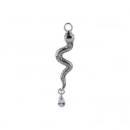 Click Ring Charm - Zirconia Snake Left